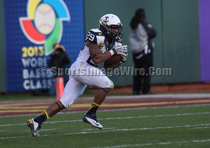 122912 Kraft SA-057.JPG - Dec 29, 2012; San Francisco, CA, USA; Navy Midshipmen Geoffrey Whiteside(29) returns a kickoff against the Arizona State Sun Devils in the 2012 Kraft Fighting Hunger Bowl at AT&T Park.